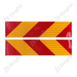 Reflective Sticker For Vehicle - Red Yellow Reflective Rear Marking Plate Sticker For Heavy Vehicles